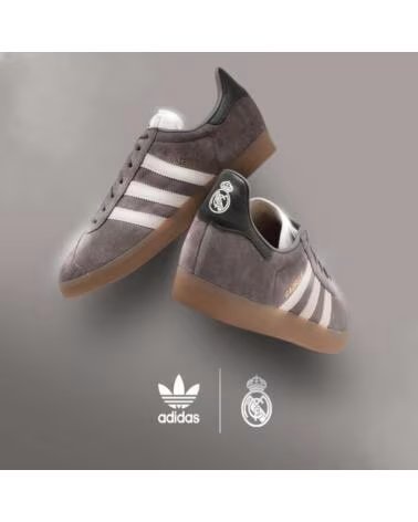 ADIDAS SNEAKER GAZELLE X REAL MADRID IH2631 CHARCOAL PUTTY MAUVE GUM BROWN