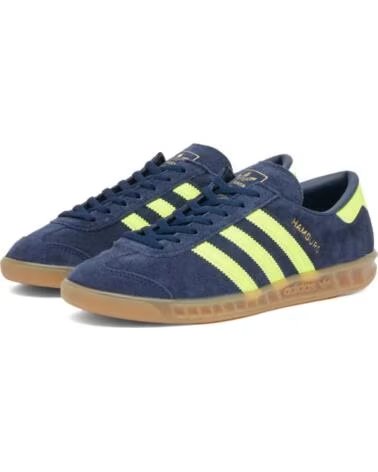 ADIDAS HAMBURG JS0678 SNEAKER CASUAL NIGHT INDIGO SOLAR YELLOW GOLD METALLIC NAVY