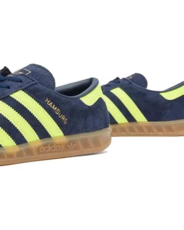 ADIDAS HAMBURG JS0678 SNEAKER CASUAL NIGHT INDIGO SOLAR YELLOW GOLD METALLIC NAVY