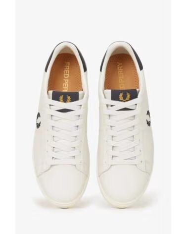 BASKETS EN CUIR FRED PERRY SPENCER LEATHER B4334 PORCELAIN WHITE