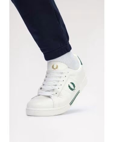 FRED PERRY B722 LEATHER B6311 PORCELAIN LEDER SNEAKER WHITE