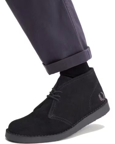 BOTTINES FRED PERRY HAWLEY SUEDE B9352 BLACK