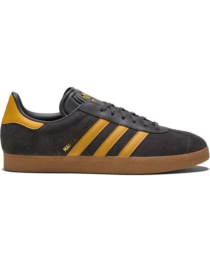ADIDAS GAZELLE MANCHESTER UNITED JR1410 UTILITY BLACK - PRELOVED YELLOW GREY
