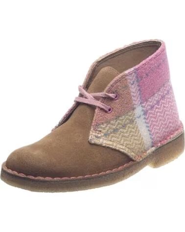 CLARKS ORIGINALS BOTAS DESERT BOOT MULHER ROSA CASTANHO MARRóN