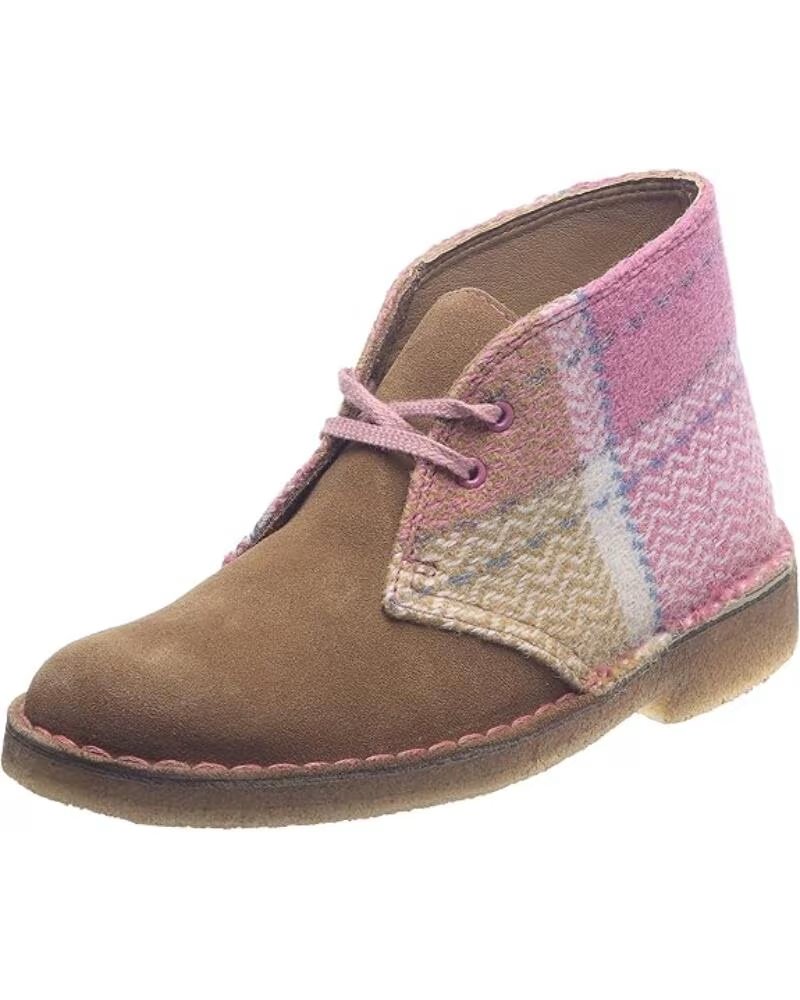 CLARKS ORIGINALS BOTAS DESERT BOOT MULHER ROSA CASTANHO MARRóN