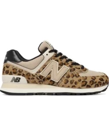 NEW BALANCE W574PN SNEAKER BRAUN ANIMAL PRINT DAMEN