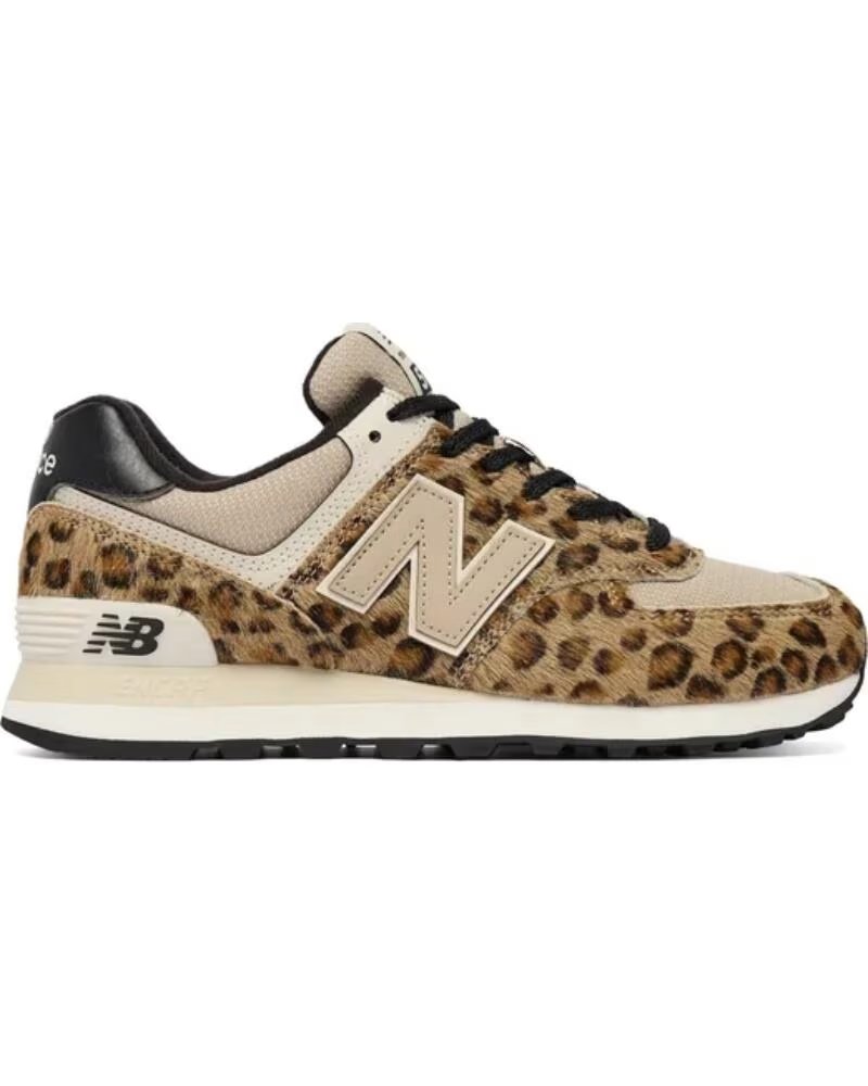 NEW BALANCE W574PN SNEAKER BRAUN ANIMAL PRINT DAMEN
