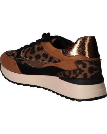 SNEAKERS EXE 161-62EX13 TESSUTO STAMPA ANIMALIER TEXTIL CAMEL BLACK
