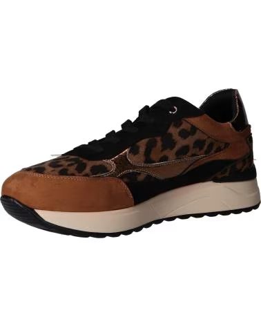 SNEAKERS EXE 161-62EX13 TESSUTO STAMPA ANIMALIER TEXTIL CAMEL BLACK