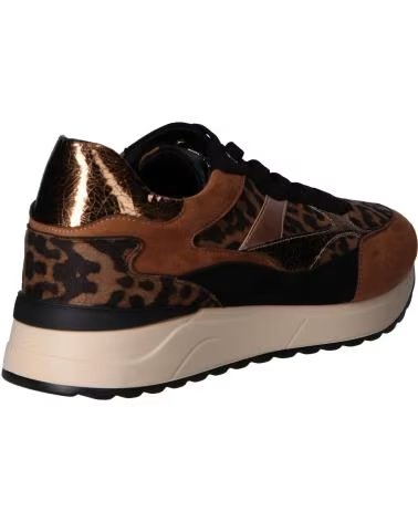 SNEAKERS EXE 161-62EX13 TESSUTO STAMPA ANIMALIER TEXTIL CAMEL BLACK