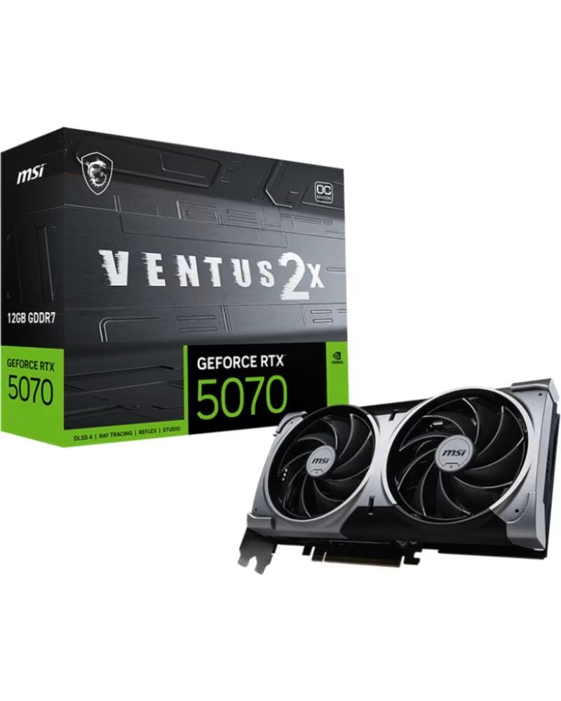 MSI Tarjeta grafica rtx 5070 12g ventus 2x oc