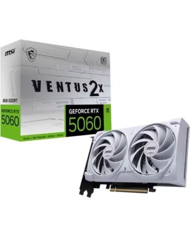 MSI TARJETA GRÁFICA RTX 5060 8G VENTUS 2X OC WHITE GDDR7
