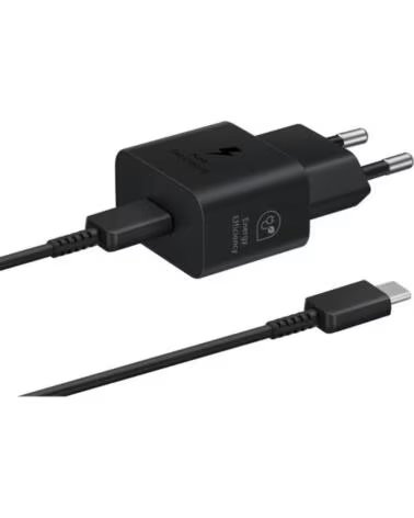 SAMSUNG Cargador ep - t2510xbegeu usb tipo c negro 25w cable incluido
