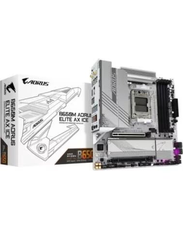 GIGABYTE Placa base b650m a elite ax ice am5 atx 4xddr5