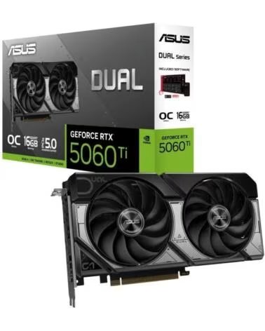 ASUS Tarjeta Grafica Dual GeForce RTX 5060 Ti OC- 16GB GDDR7