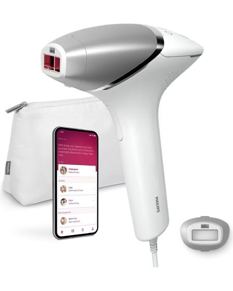 PHILIPS Depiladora de Luz pulsada Lumea IPL Serie 8000 Prestige- con Cable- Incluye 3 Accesorios