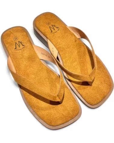 TIMBOS Sandalia esclava plana mujer camel 133507 MARRóN