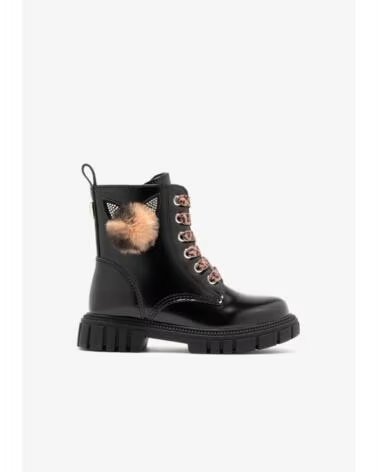 CONGUITOS BOTAS MILITARES MENINA COSH244020 PRETO NEGRO