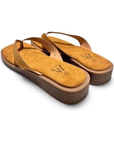 TIMBOS Sandalia esclava plana mujer camel 133507 MARRóN