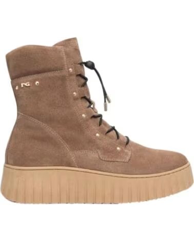 NERO GIARDINI VELOURSLEDER-STIEFELETTE MIT SCHNÜRUNG VARIOS COLORES