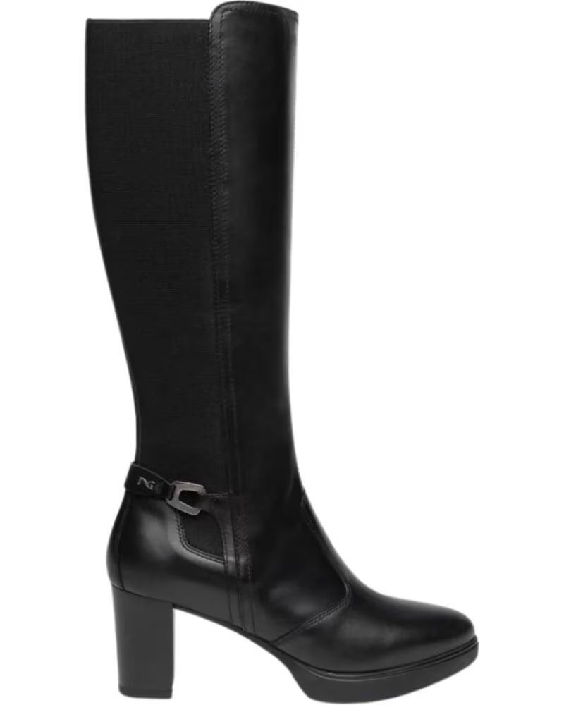 NERO GIARDINI BOTA ALTA TRAVILLA TACÓN 6 CM NEGRO