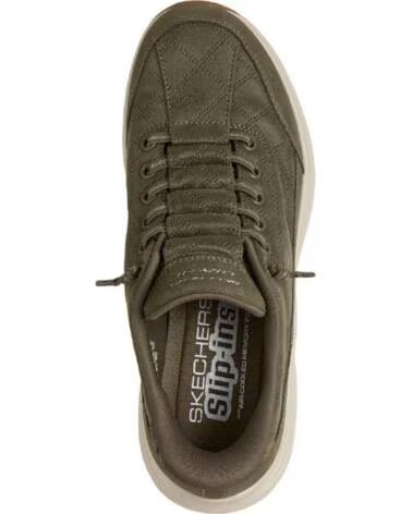 SKECHERS 150507 SCARPE CASUAL DA DONNA SLIP-INS KAKI