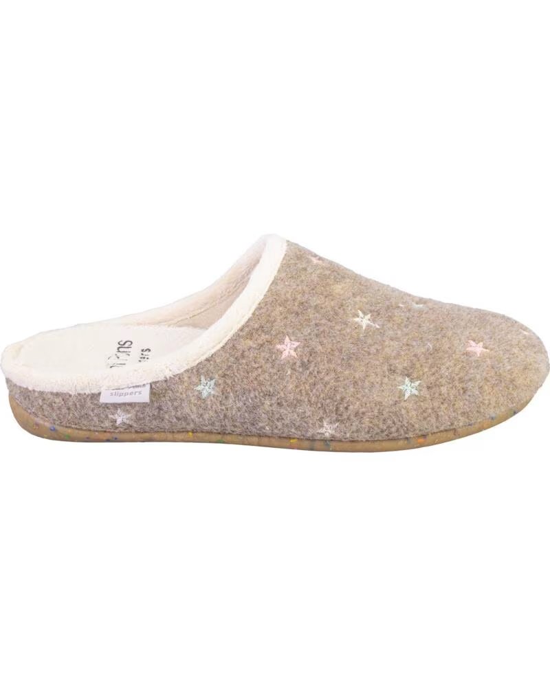TONI PONS MONA-FT ZAPATILLAS DE CASA DE MUJER TAUPE