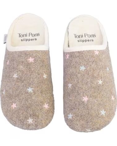 TONI PONS MONA-FT ZAPATILLAS DE CASA DE MUJER TAUPE