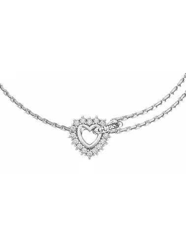PULSERA DE MUJER GUESS JUBB05534JWRHL DE ACERO CON CORAZÓN Y CRISTALES