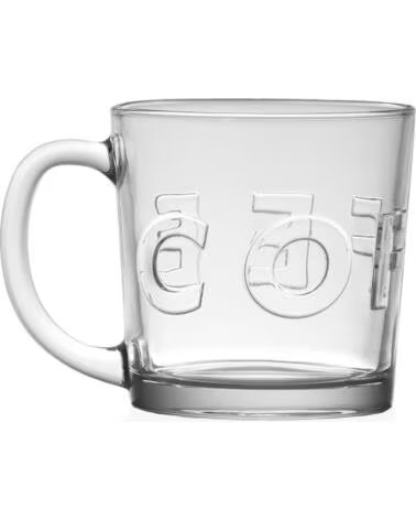 VERSA TAZA DE COCINA DE VIDRIO TRANSPARENTE MULTICOLOR