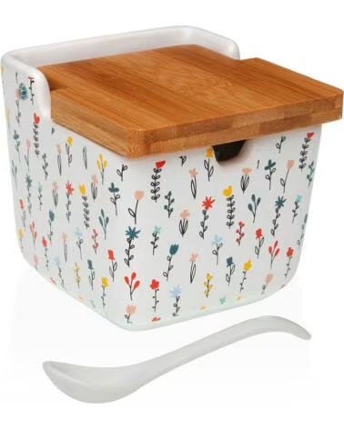 VERSA CUISINE RÉCIPIENT AVEC COUVERCLE EN BOIS ET CUILLÈRE MULTICOLOR