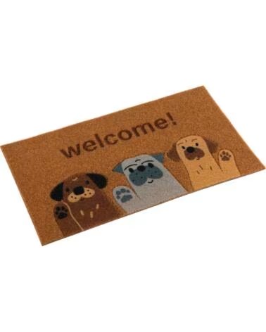 VERSA FELPUDO DISEÑO PERROS WELCOME MULTICOLOR