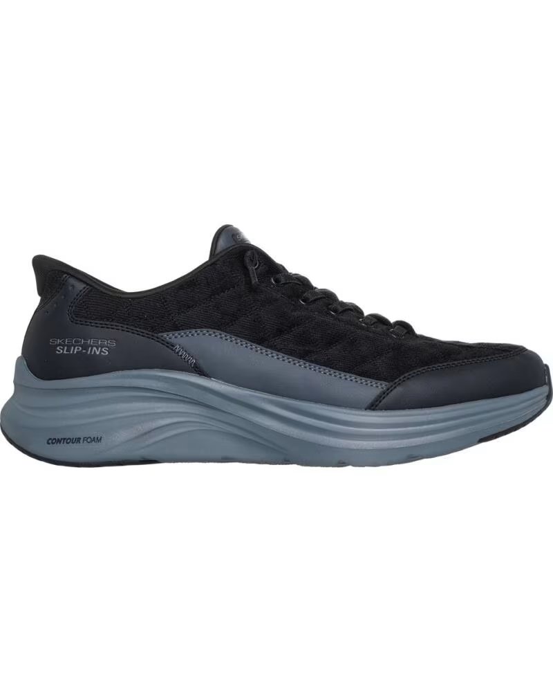SKECHERS CONTOUR FOAM-CORDELUX NOIRE NOIR NEGRO