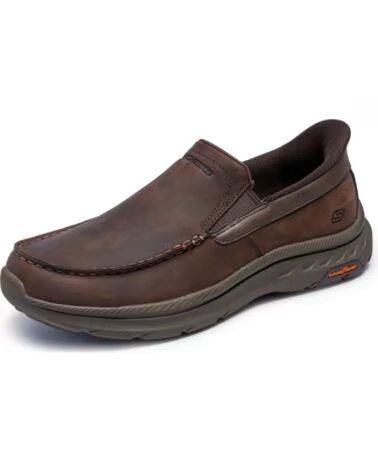 SKECHERS POLLARD OSGOOD CHAUSSURES EN CUIR MARRON