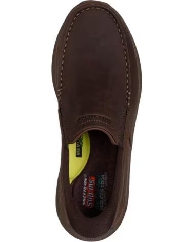 SKECHERS POLLARD OSGOOD CHAUSSURES EN CUIR MARRON