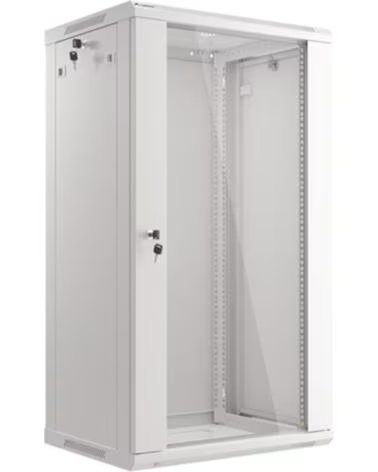 LANBERG Armario mural rack 19 pulgadas 22u - 600x450 flat pack v2 gris