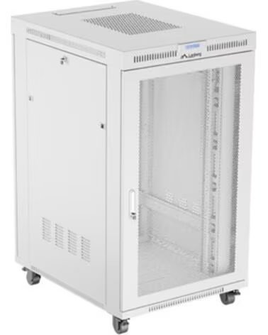 LANBERG ARMADIO RACK 19 POLLICI 27U 800X1000 FLAT PACK GRIGIO PORTA PERFORATA CON LCD