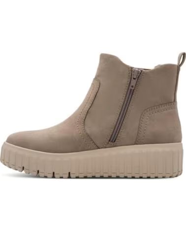 JANA 25463 BOTINES VEGANOS TAUPE CON CREMALLERA