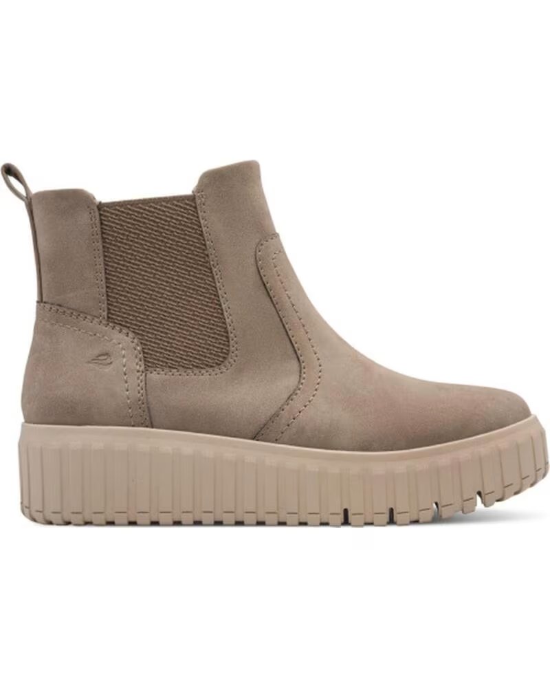 JANA 25463 BOTINES VEGANOS TAUPE CON CREMALLERA