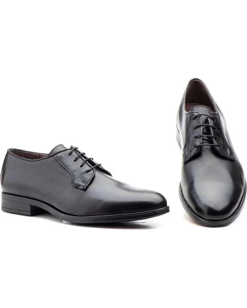 IBERICO SHOES Zapatos de vestir de piel para hombre con cordones modelo GI9024 NEGRO