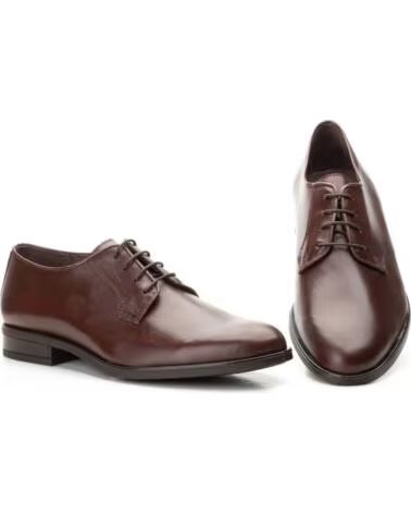 IBERICO SHOES SAPATOS SOCIAIS DE COURO PARA HOMEM COM ATACADORES MODELO GI9024 CASTANHO MARRóN