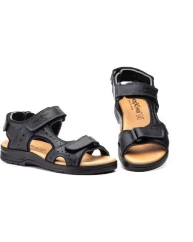 MORXIVA SANDALES EN CUIR POUR HOMME MODÈLE 37007 NOIR NEGRO