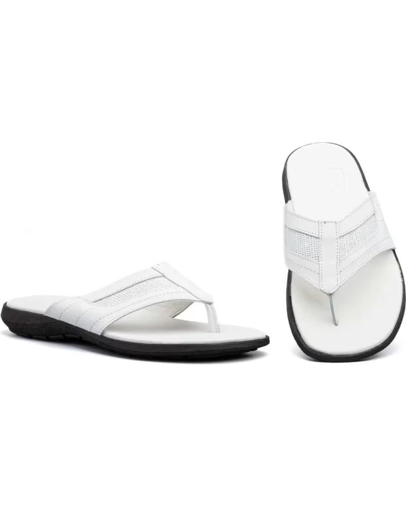 IBERICO SHOES SANDALIAS DE PIEL PARA HOMBRE MODELO IB3021 BLANCO
