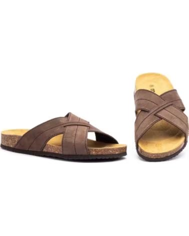 MORXIVA SANDALES BIO EN CUIR POUR HOMME MODÈLE MX8015 MARRóN