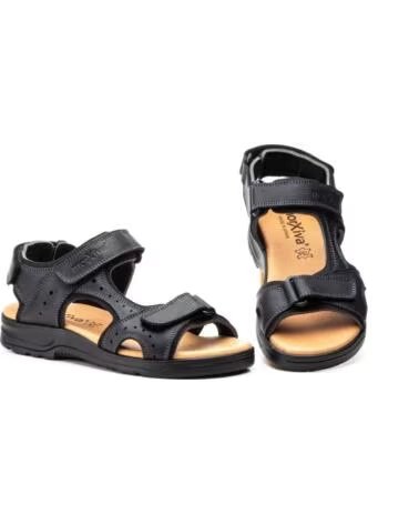 MORXIVA LEDER-SANDALEN IN ÜBERGRÖSSEN MODELL 37007TG NEGRO