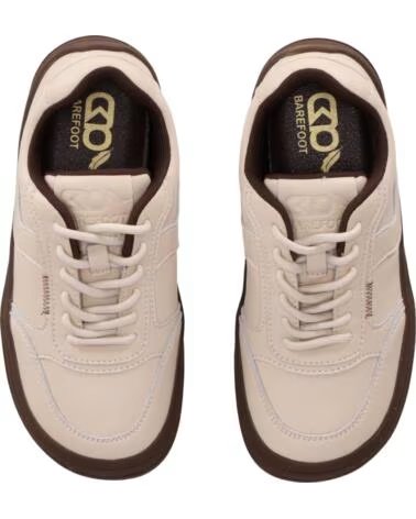 CHIKA10 BF STELLA 01 ZAPATILLAS BAREFOOT DE PIEL BEIG-BEIGE