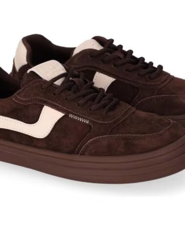 CHIKA10 BF STELLA 01S SNEAKERS BAREFOOT IN PELLE SCAMOSCIATA MARRON-BROWN