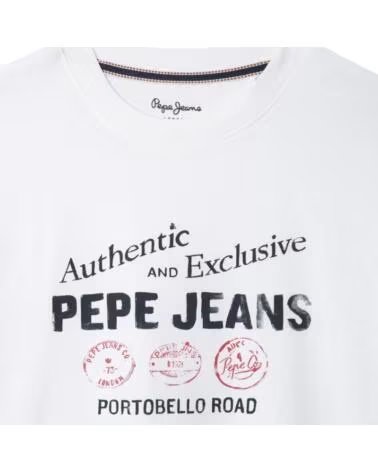 PEPE JEANS KURZARM-T-SHIRT MIT PRINT WEISS BLANCO