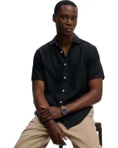 SUPERDRY CHEMISE MANCHES COURTES HOMME AZUL