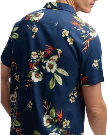 SUPERDRY BEDRUCKTES KURZARMHEMD AZUL